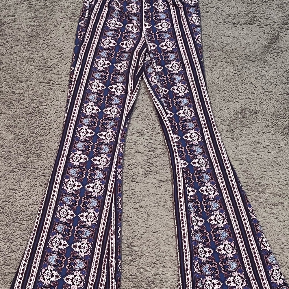 Bohemian Patterned Flare Pants
